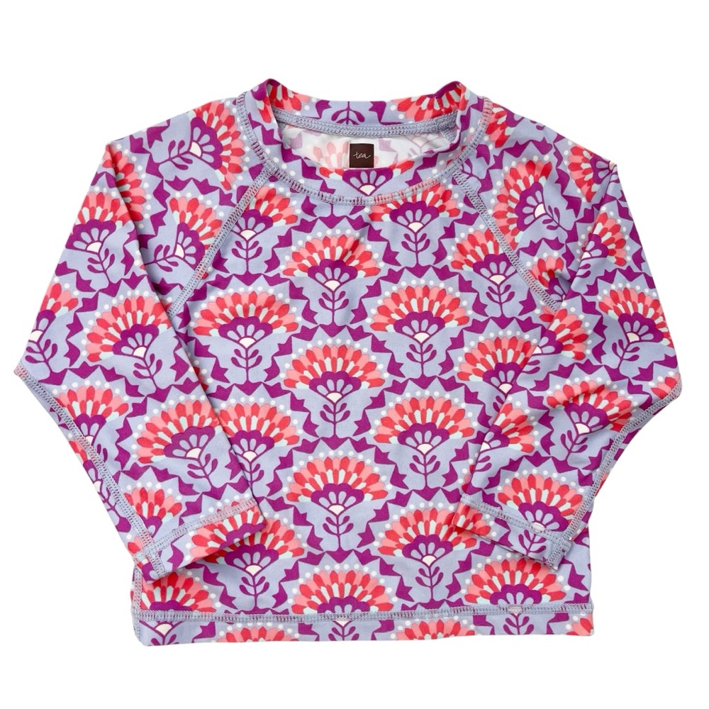 Tea Collection Long Sleeve Rash Guard Swim Top 12-18 Months